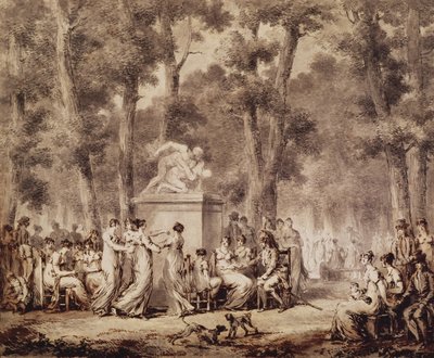 The Jardin des Tuileries in 1808 by Jean Pierre Norblin de La Gourdaine